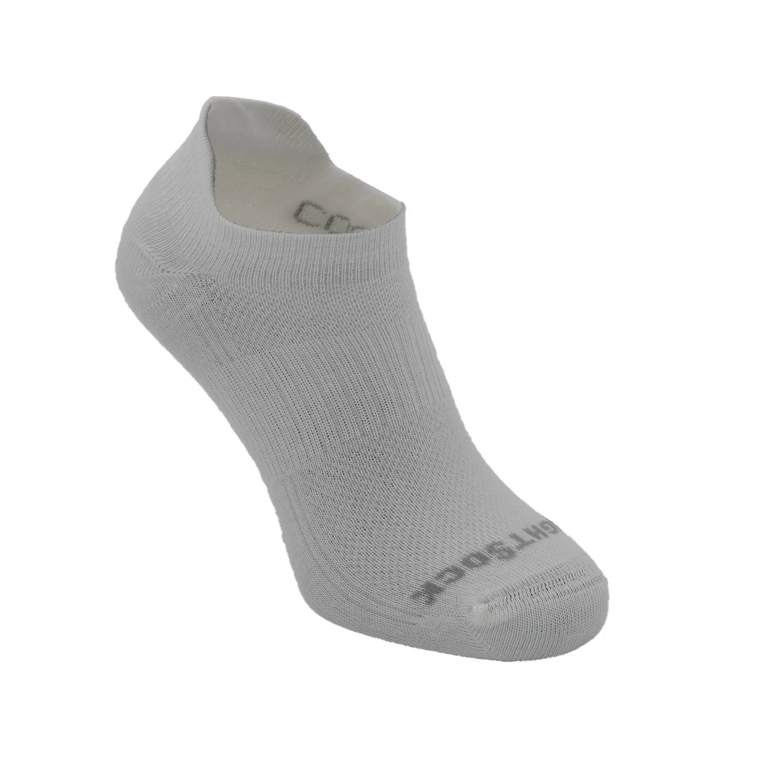 Wrightsock Coolmesh II ökkla hlaupasokkar tveggja laga hvítir